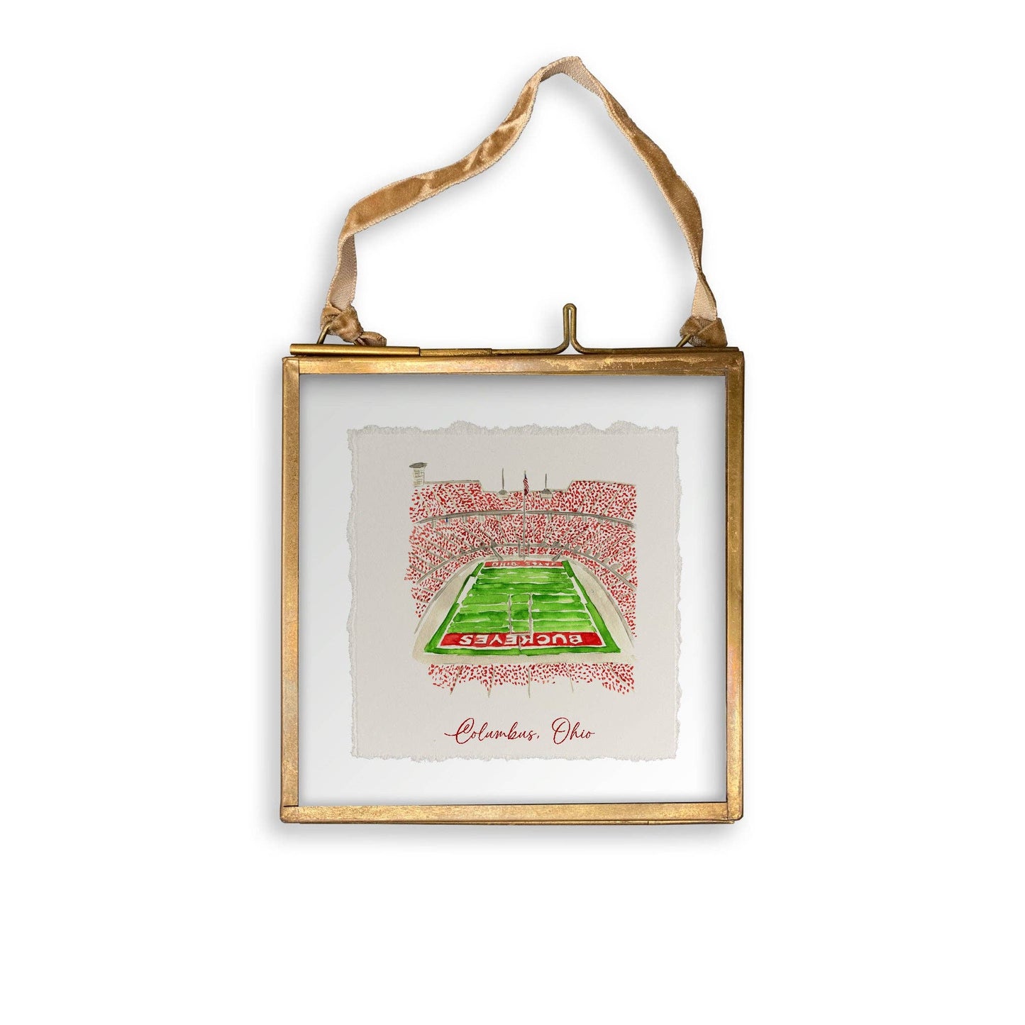 French Graffiti - Ohio State University Football Stadium: Cosmetic Bag / Keep Words / -