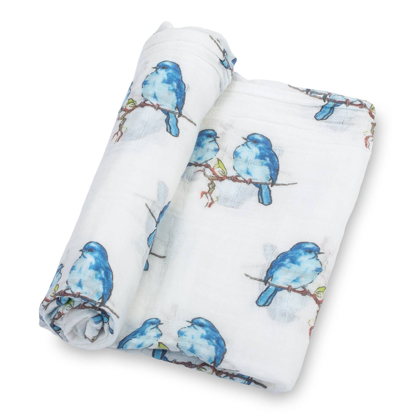 LollyBanks - Bluebird Of Happiness Baby Swaddle Blanket