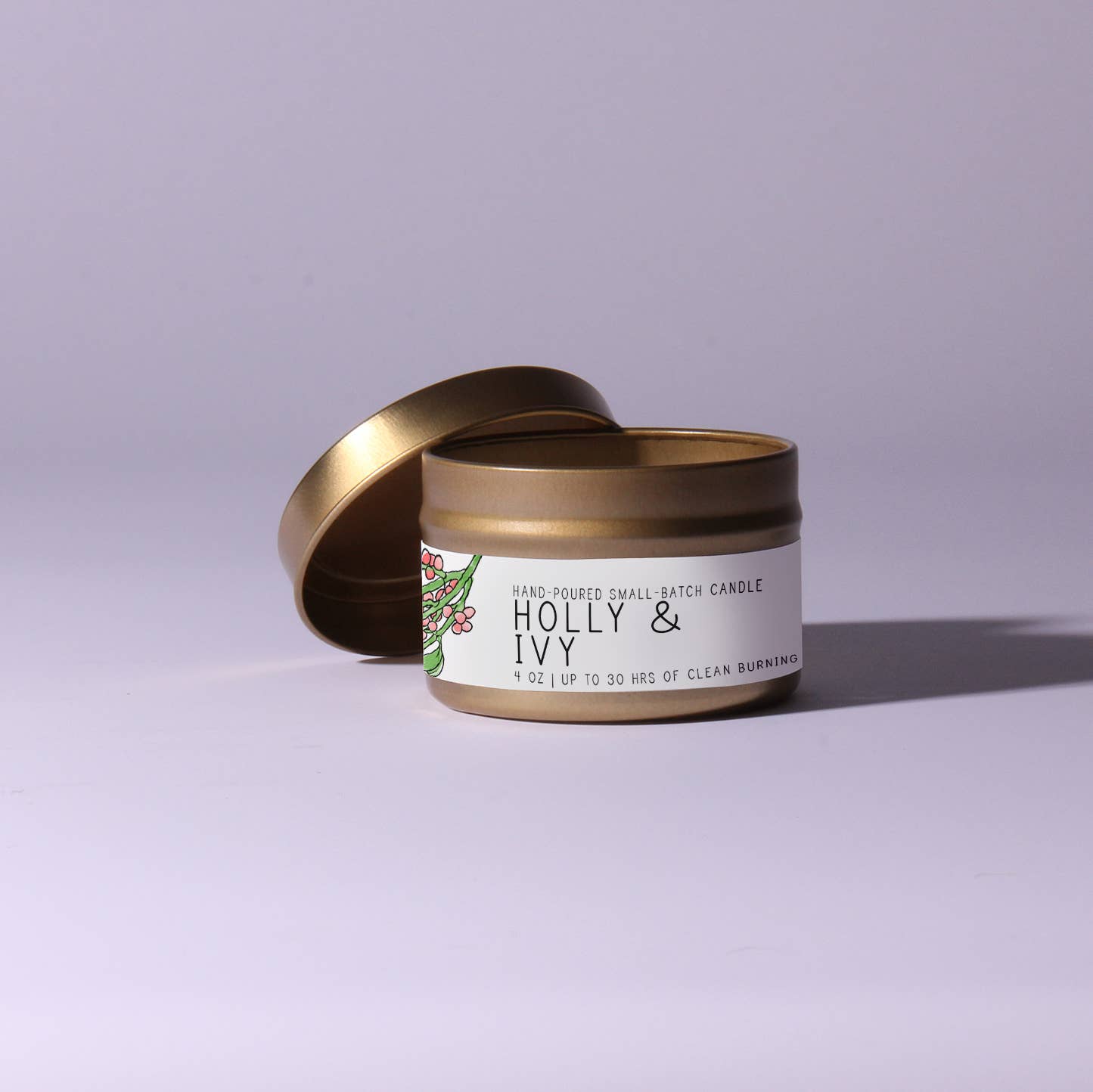 Just Bee Cosmetics - Holly & Ivy - Just Bee Candles: 7 oz (up to 40 hrs of clean burning)