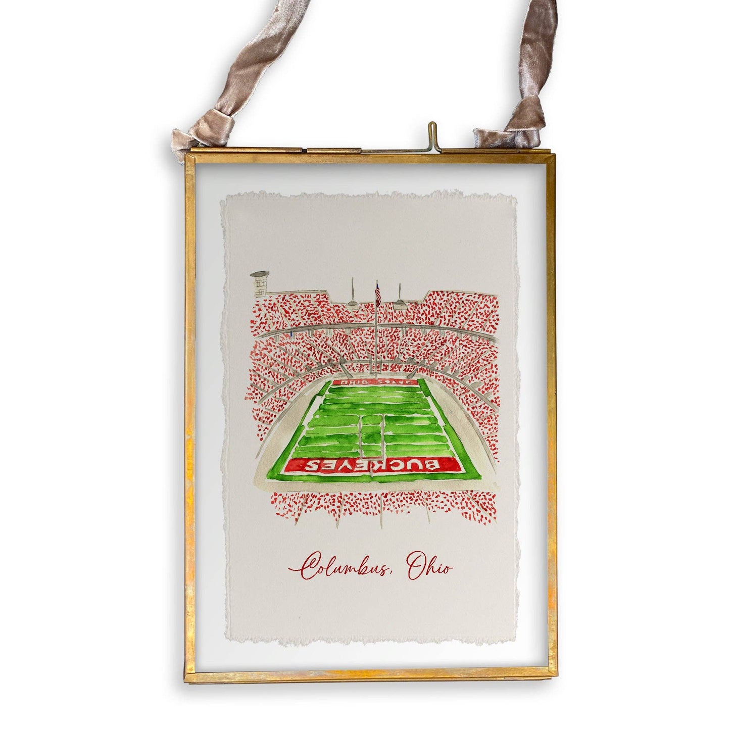French Graffiti - Ohio State University Football Stadium: Cosmetic Bag / Keep Words / -