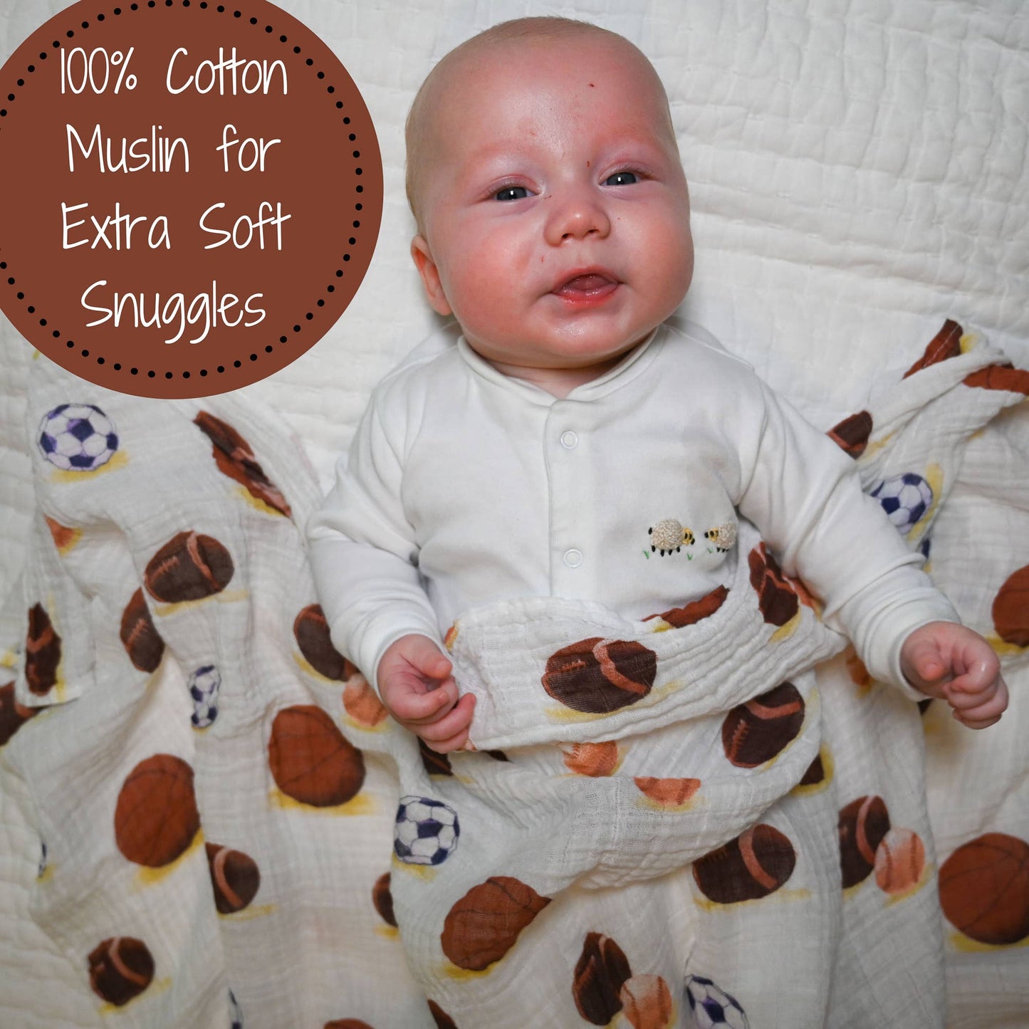 LollyBanks - Go Sports! Baby Swaddle Blanket