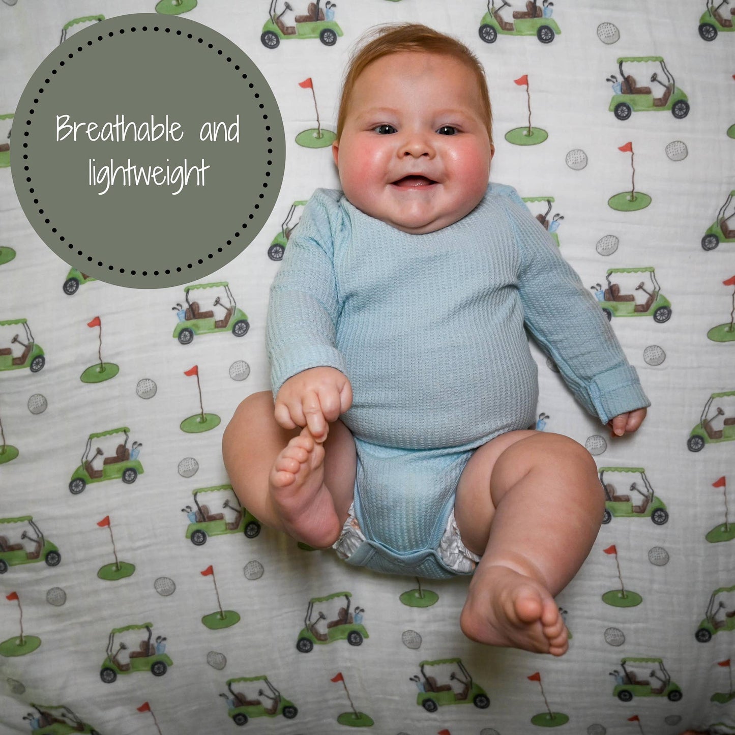 LollyBanks - Golf A Round Baby Swaddle Blanket