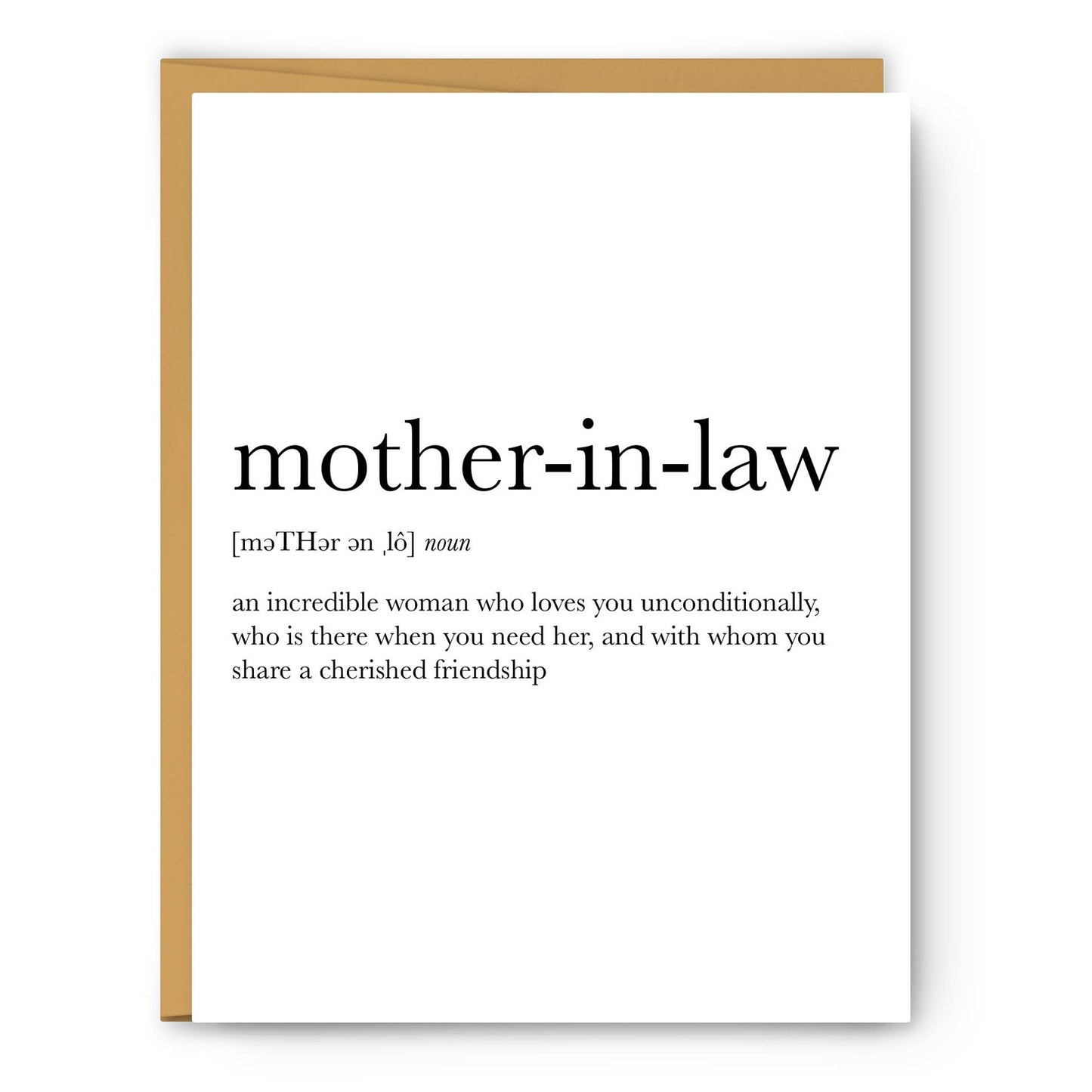 Footnotes - Mother-In-Law Definition - Mother's Day Card