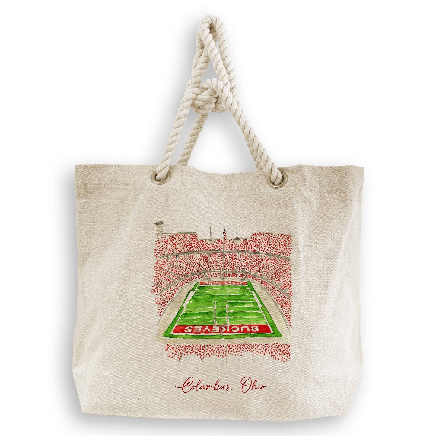 French Graffiti - Ohio State University Football Stadium: Cosmetic Bag / Keep Words / -