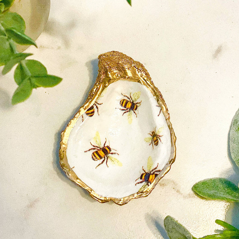 Alison Brooke Designs - Busy Bee Oyster Trinket Dish