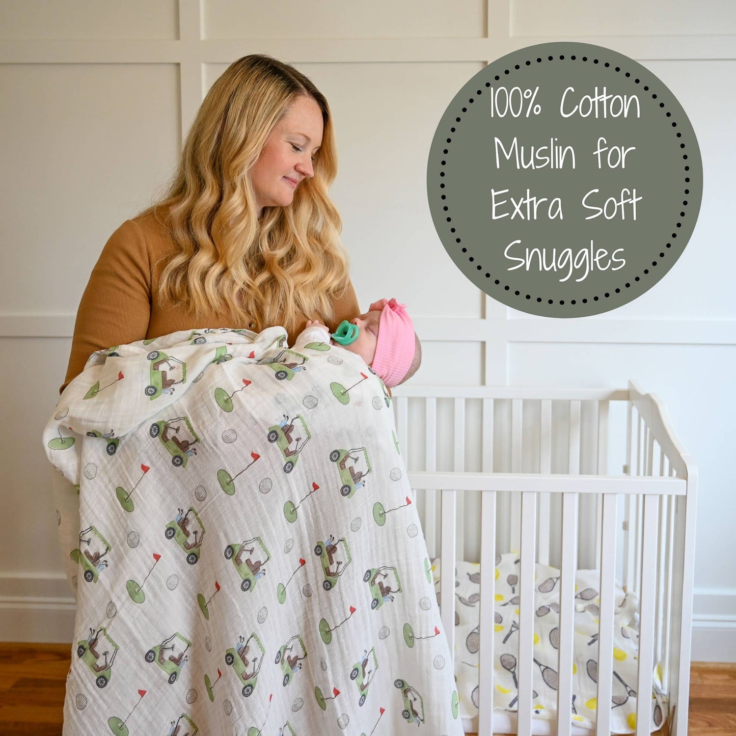 LollyBanks - Golf A Round Baby Swaddle Blanket