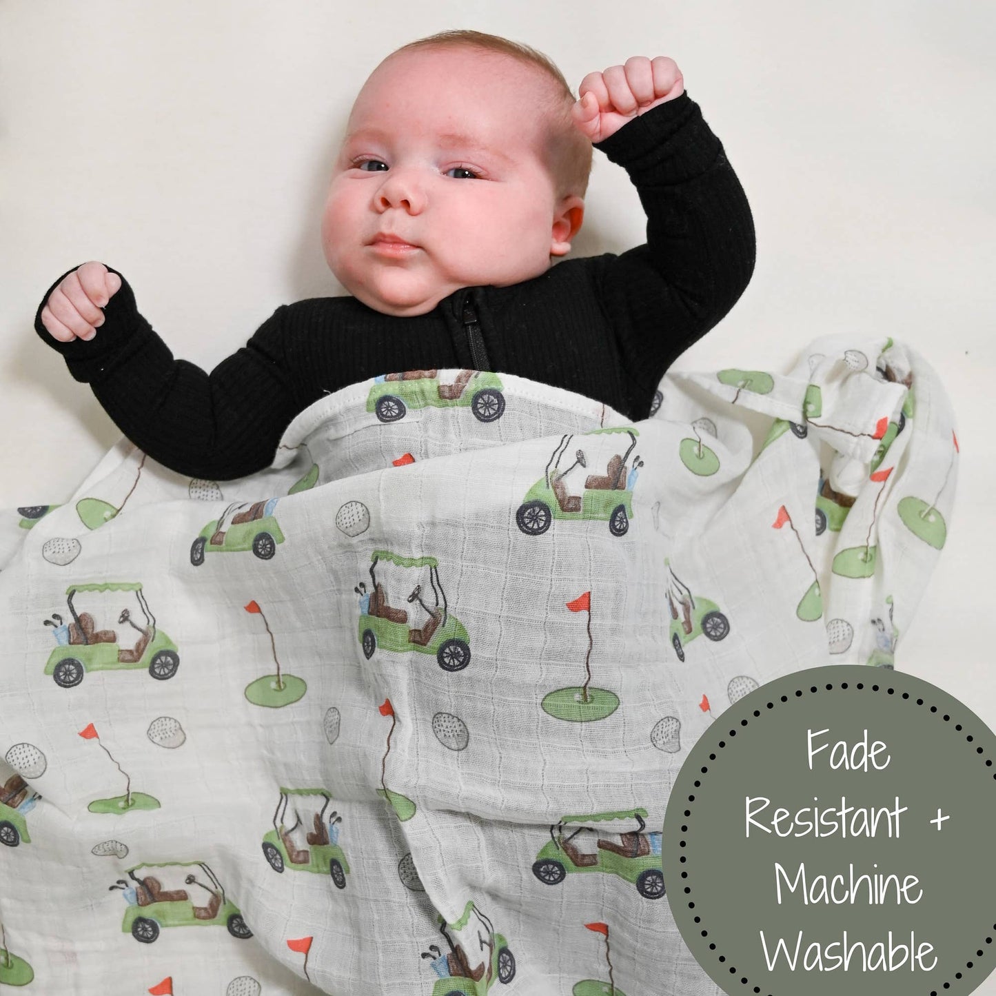 LollyBanks - Golf A Round Baby Swaddle Blanket