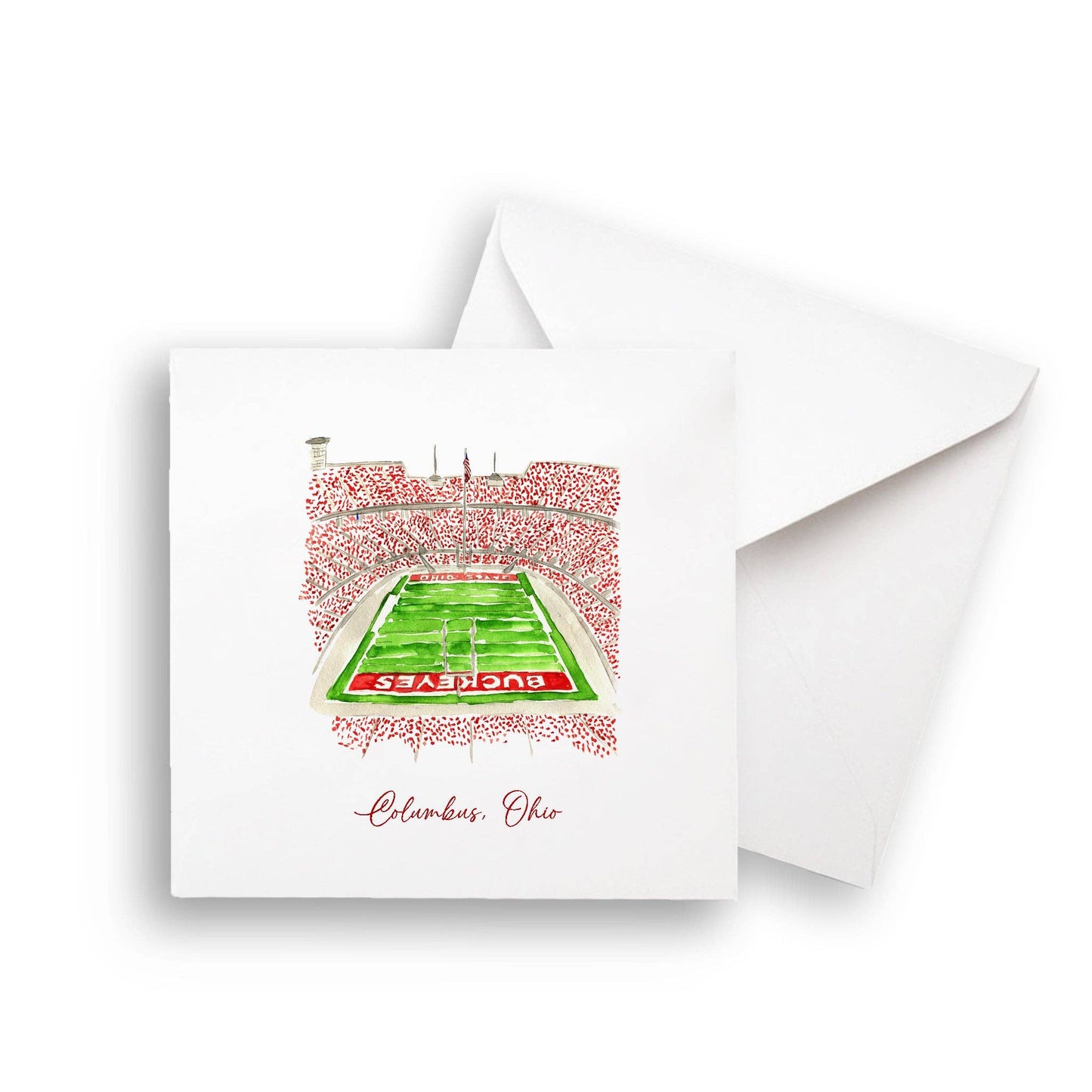 French Graffiti - Ohio State University Football Stadium: Cosmetic Bag / Keep Words / -
