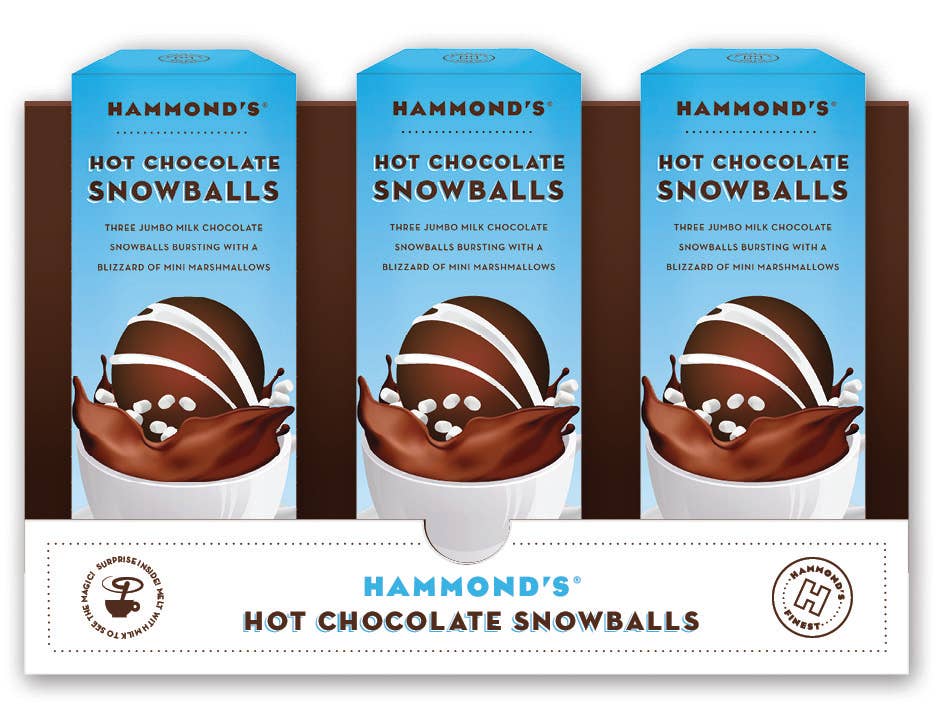 Hammond's Candies - Cocoa Bombs Hot Chocolate Snowballs Display 6oz