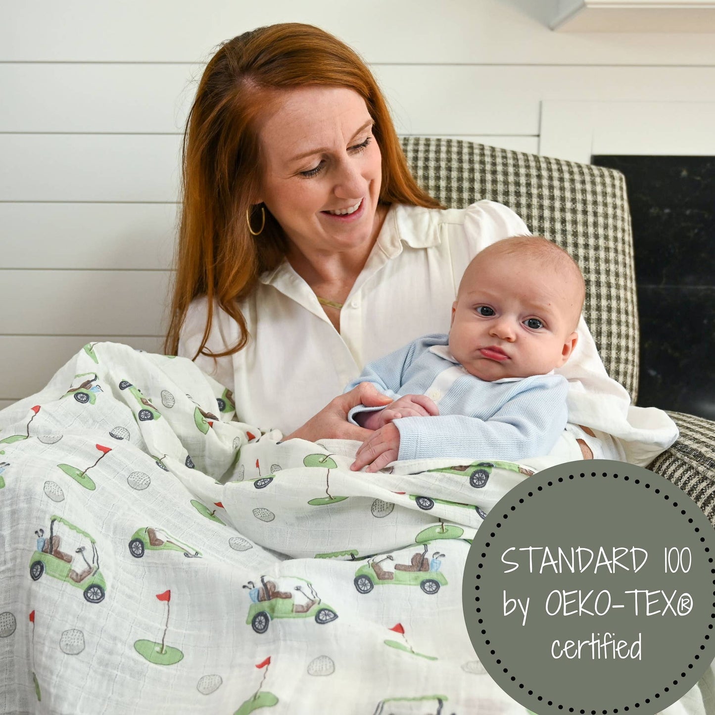 LollyBanks - Golf A Round Baby Swaddle Blanket