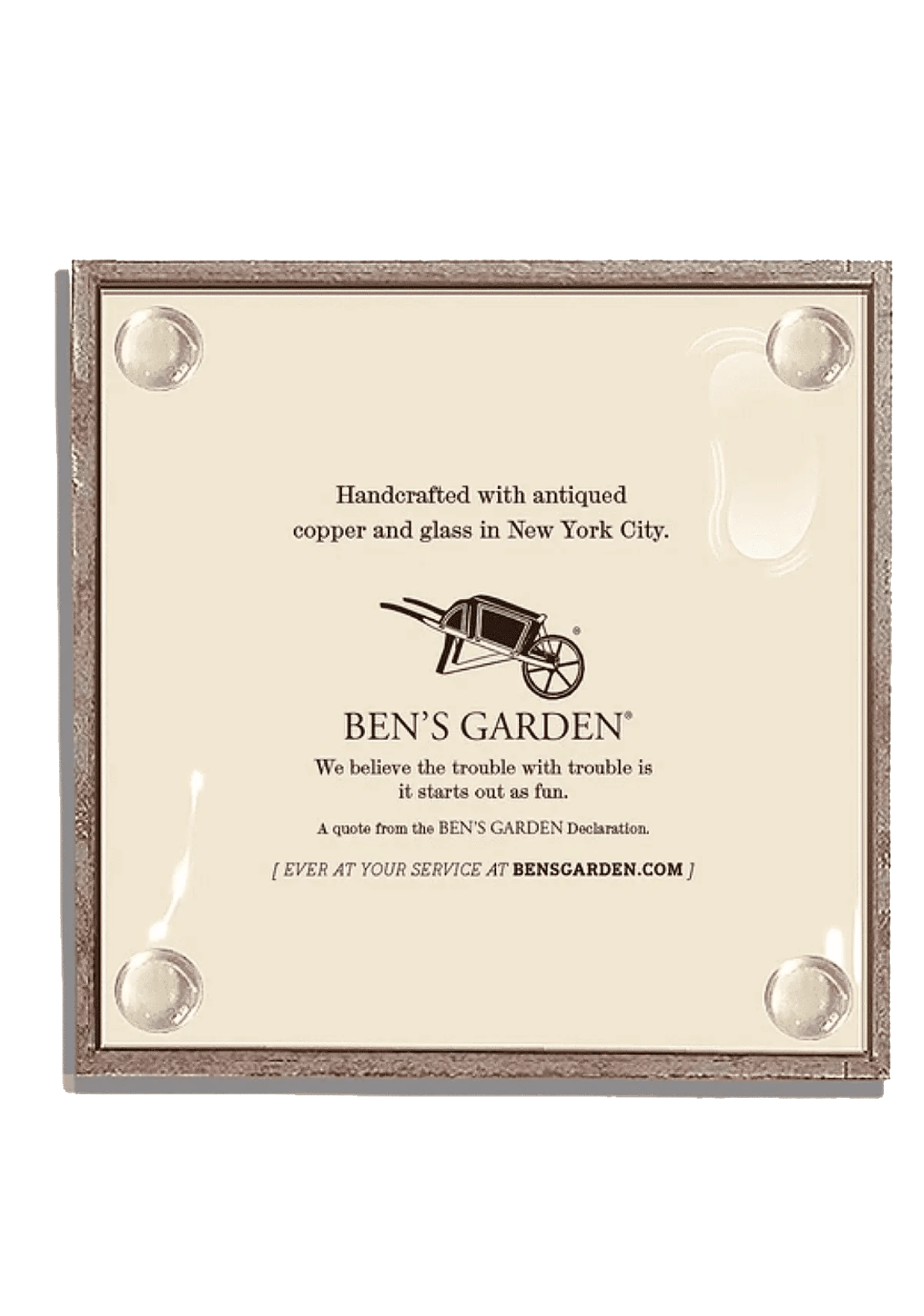 I'll Drink to That Copper & Glass Coasters, Set of 4