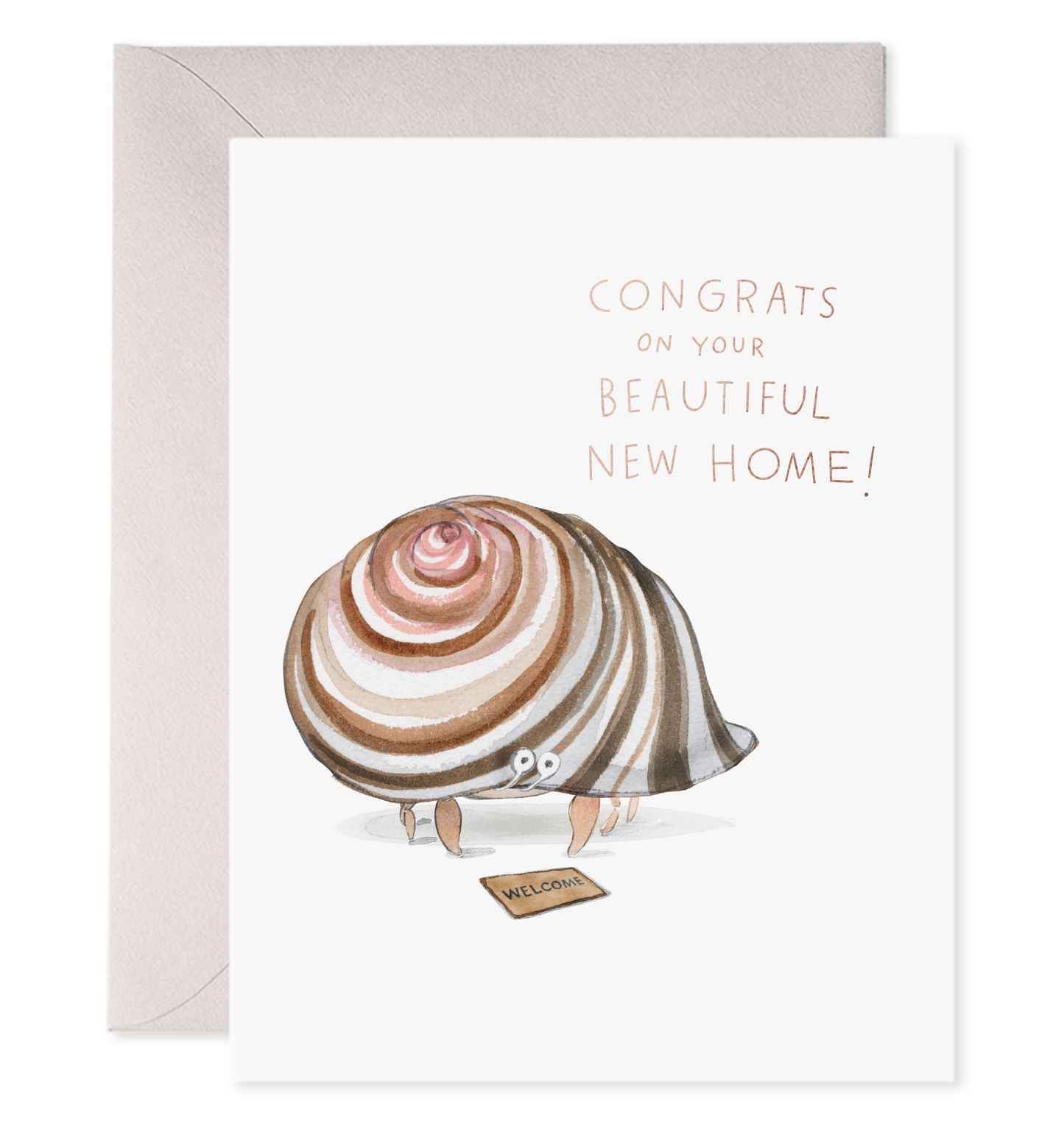 E. Frances Paper - New Shell | Housewarming Card Snail Hermit Crab