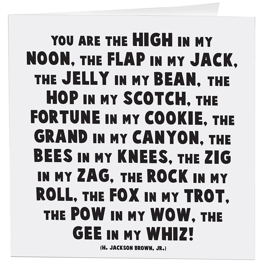 Quotable - Cards - 245- The High In My Noon - Love - (Brown)