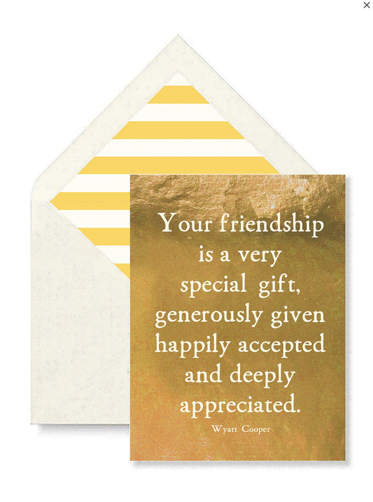 Ben's Garden - Your Friendship Is A Very Special Gift Single Folded Card