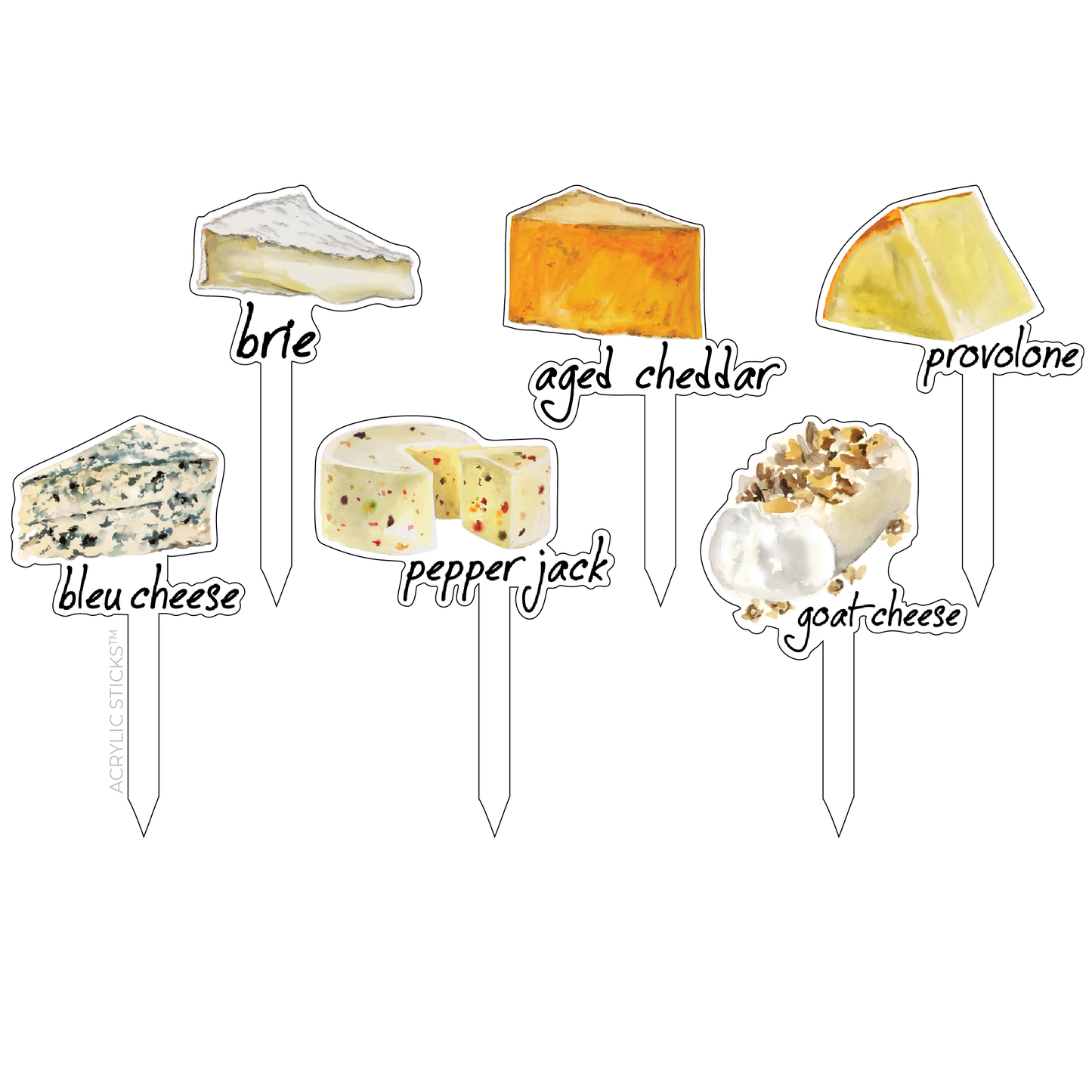 ACRYLIC STICKS, LLC - SAY CHEESE FROMAGE ACRYLIC STICKS COMBO