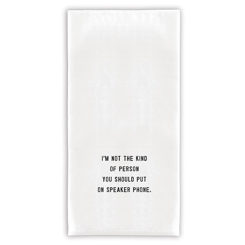 Face to Face Thirsty Boy Towels - Not The Kind Of Person