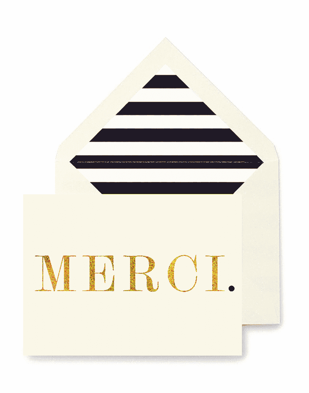 Merci. Greeting Card, Single Folded Card: Min. Case Pack of 6 // Single Folded Card