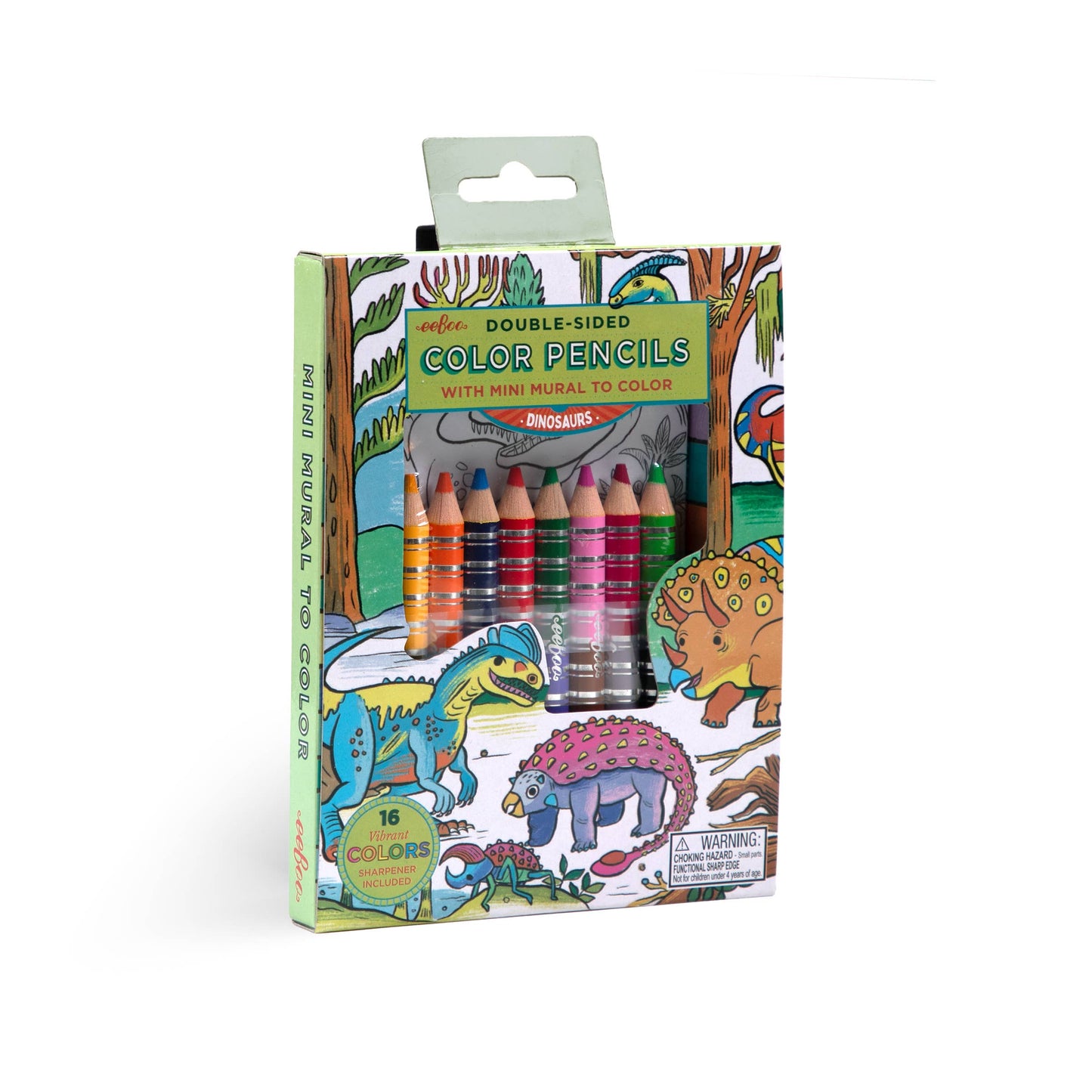 eeBoo - Dinosaur Biggie Pencils with Fold-Out Mini Mural Bundle