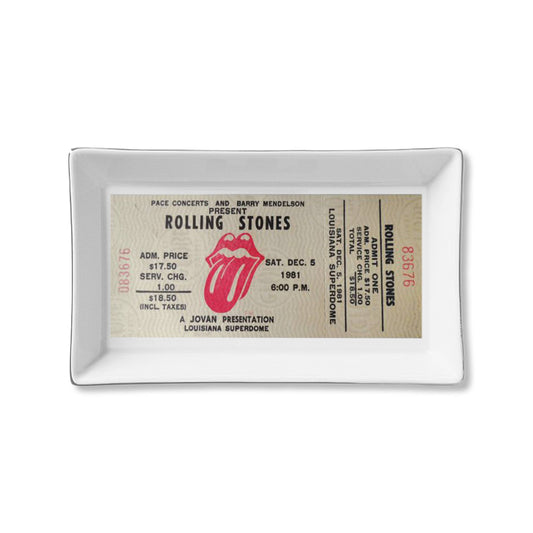 Toss Designs - Ceramic Tray- Rolling Stones Concert Tickets