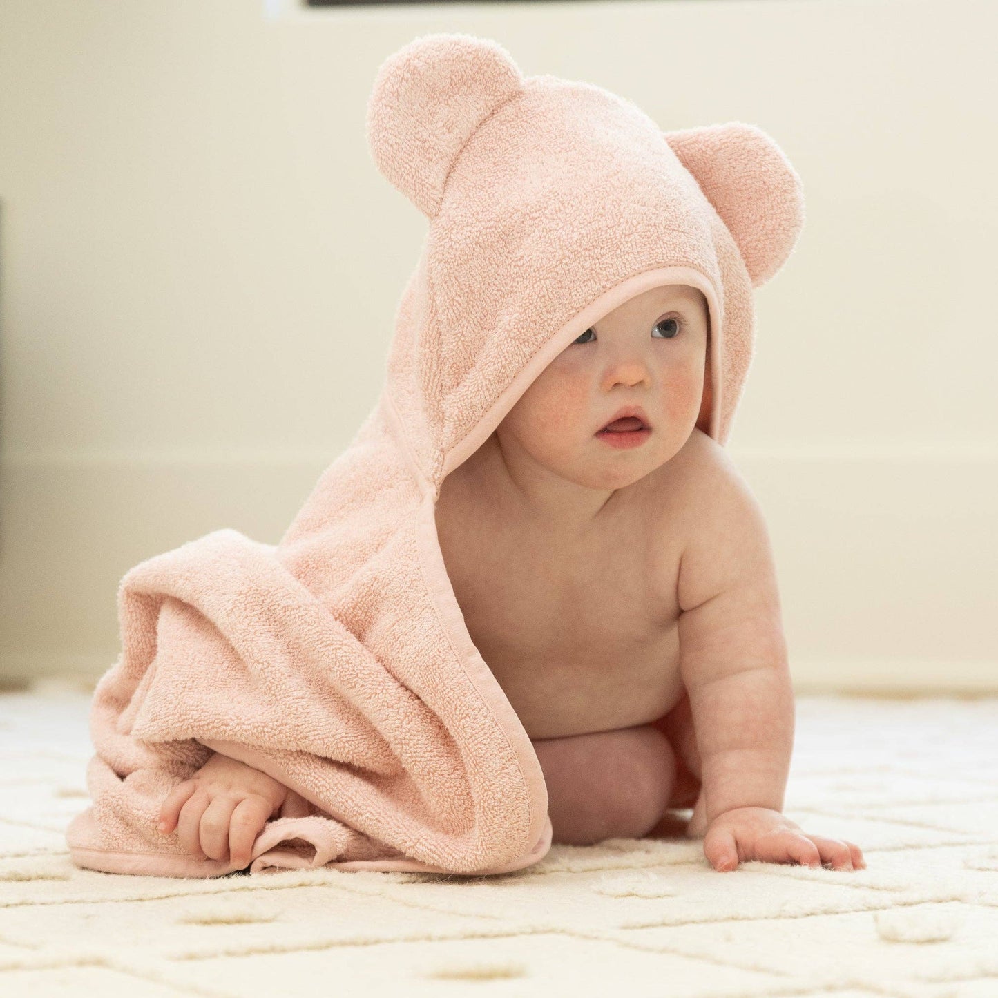 Bella Tunno - Hooded Towel + Wash Mitt Set Blush: Pink