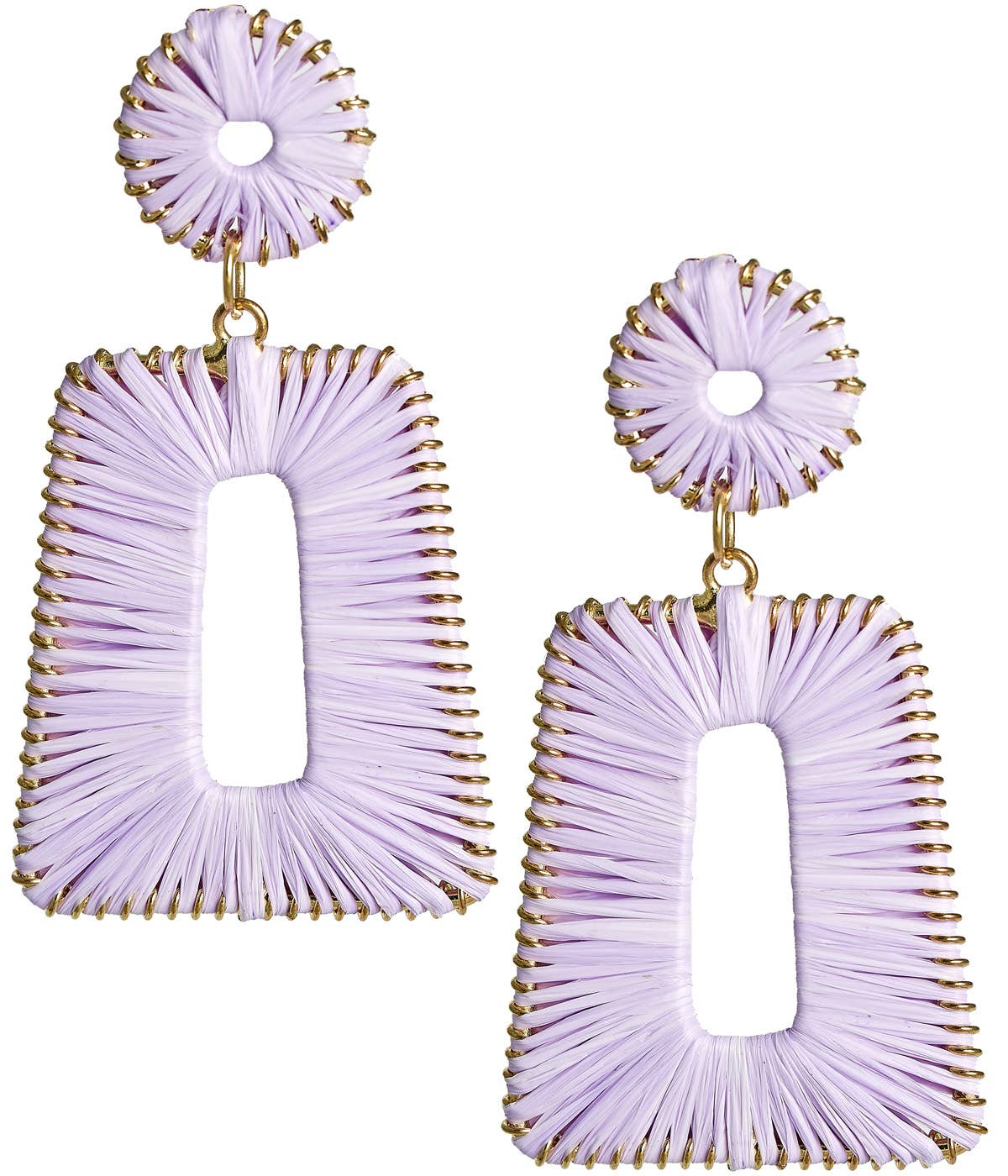 Lisi Lerch - Jordan Raffia Earring: Papaya