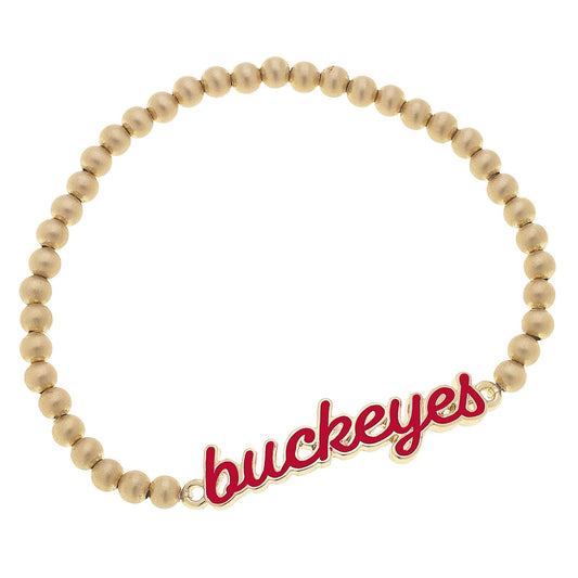Canvas Style - Ohio State Buckeyes Enamel Script Stretch Bracelet