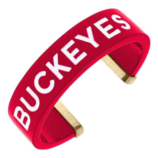 Canvas Style - Ohio State Buckeyes Resin Cuff Bracelet in Scarlet