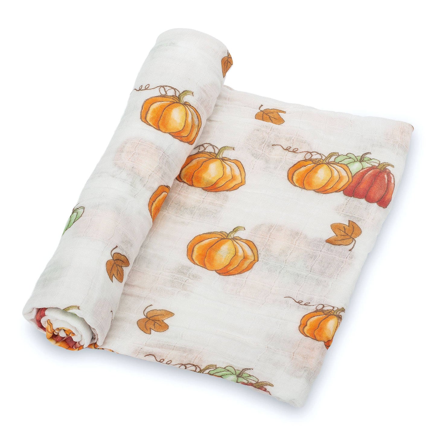 LollyBanks - Pumpkin'pie Fall Holiday Theme Baby Muslin Cotton Blanket