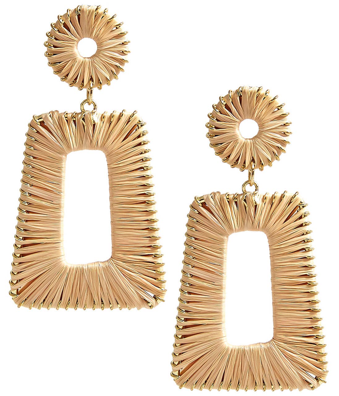 Lisi Lerch - Jordan Raffia Earring: Papaya
