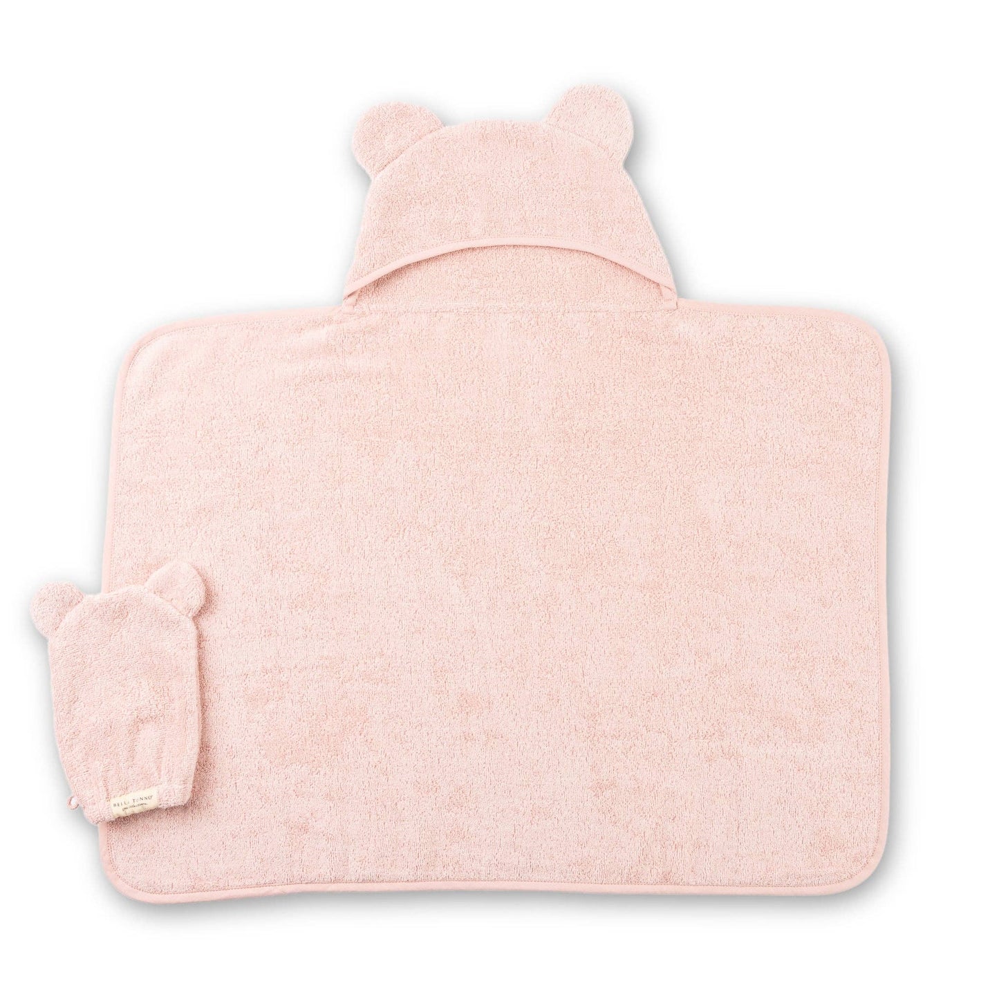 Bella Tunno - Hooded Towel + Wash Mitt Set Blush: Pink