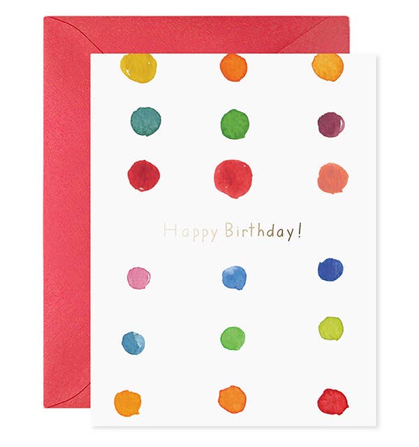 E. Frances Paper - Birthday Dots Greeting Card: 4.25 X 5.5 INCHES