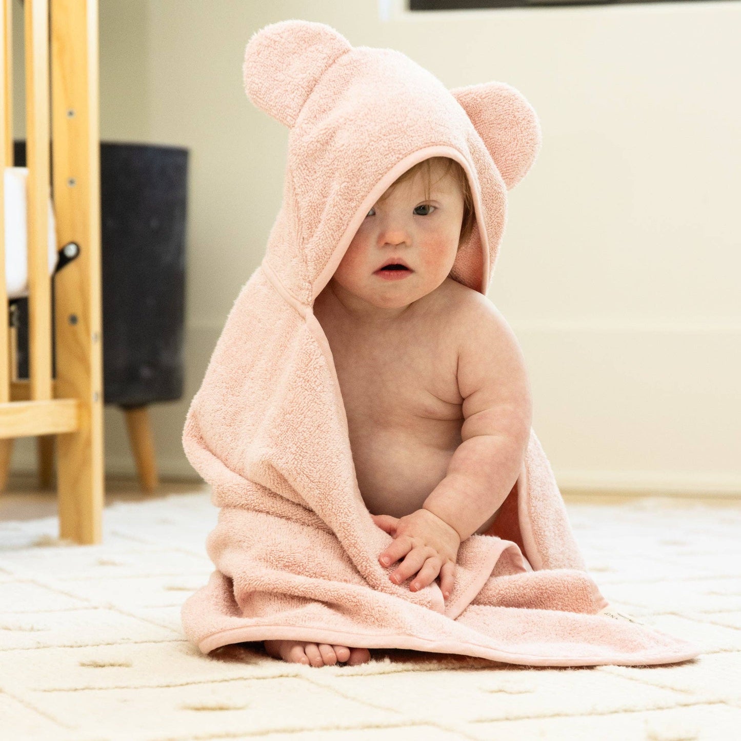 Bella Tunno - Hooded Towel + Wash Mitt Set Blush: Pink