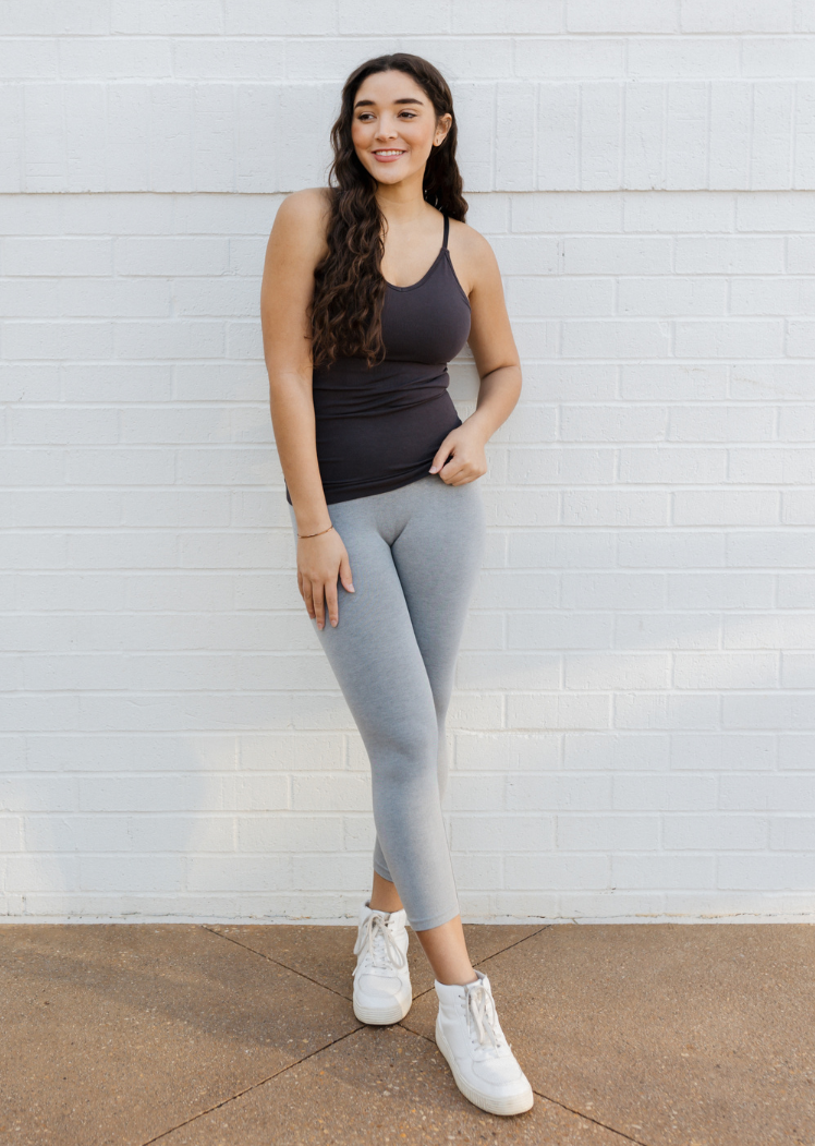 ELIETIAN - Built In Bra Cami: Black