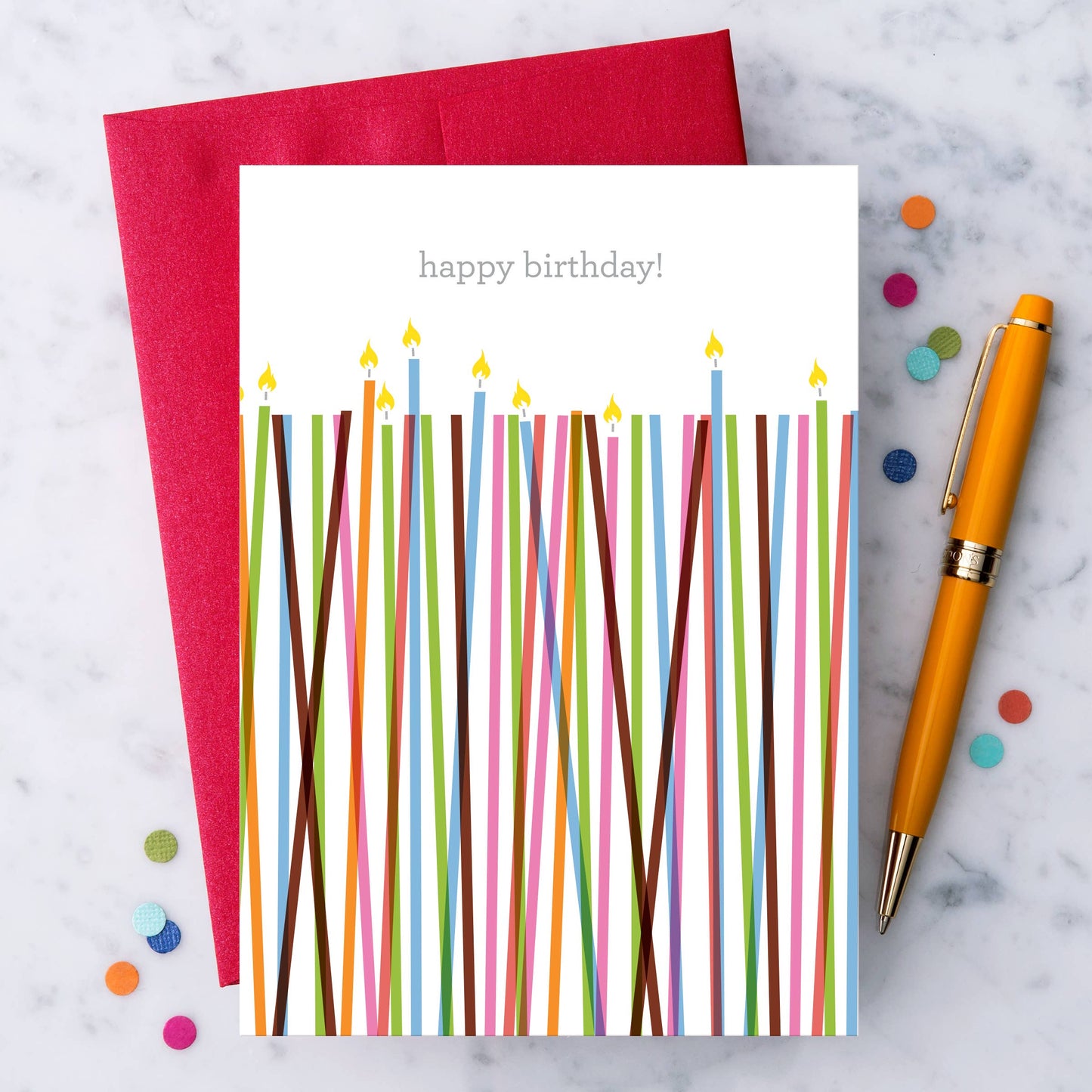 Design With Heart -"Happy Birthday” candles greeting card