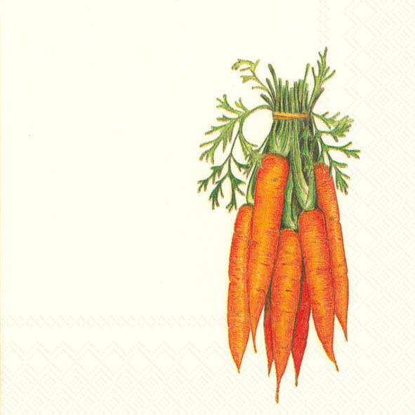 Boston International - Paper Cocktail Napkins Pack of 20 Carrots Easter