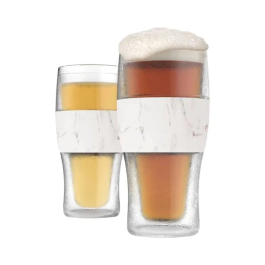HOST - Beer FREEZE™ Cooling Cups (set of 2) in Marble by HOST®