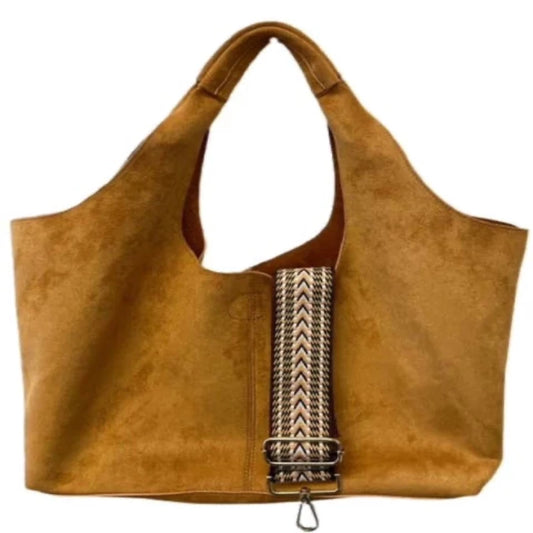 Adorned-Faux Suede 2-in-1 Hobo