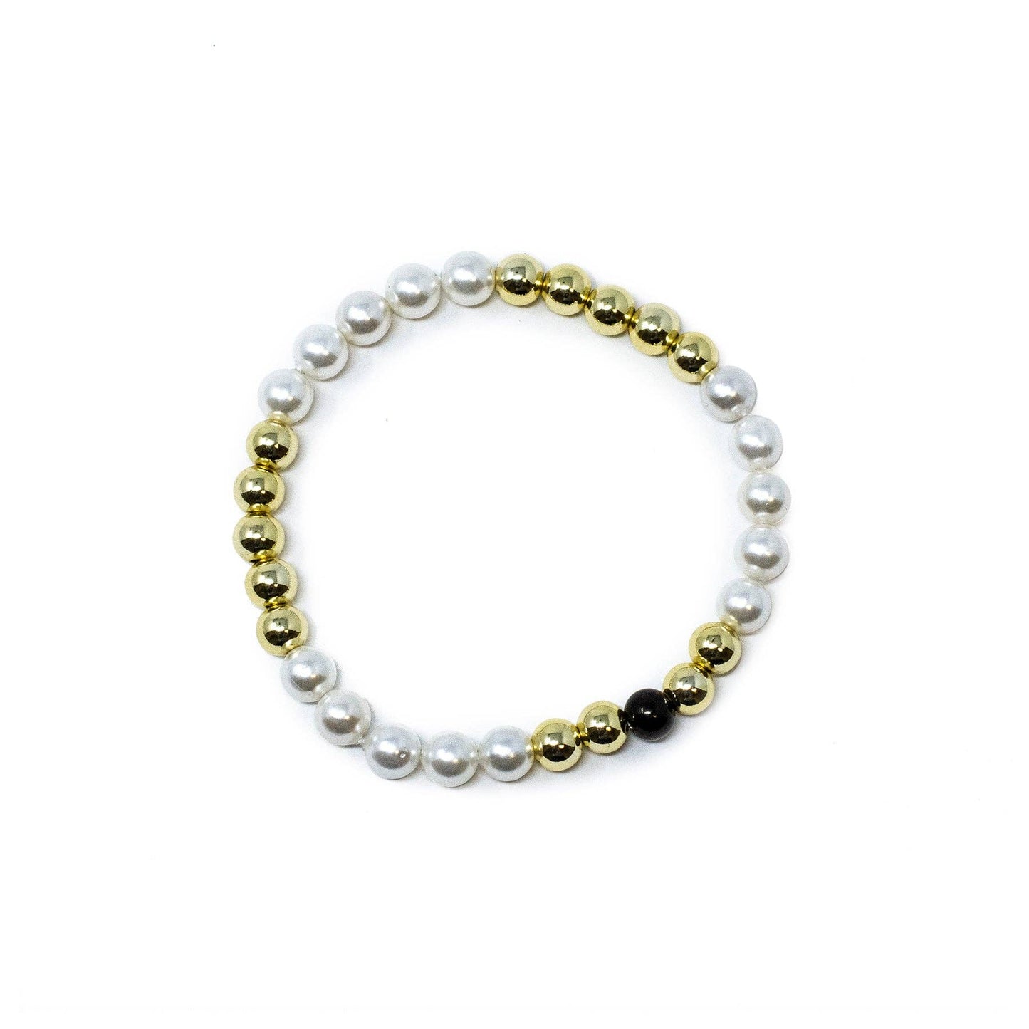 Pearl & Gold Dottie 6mm: Individual / A