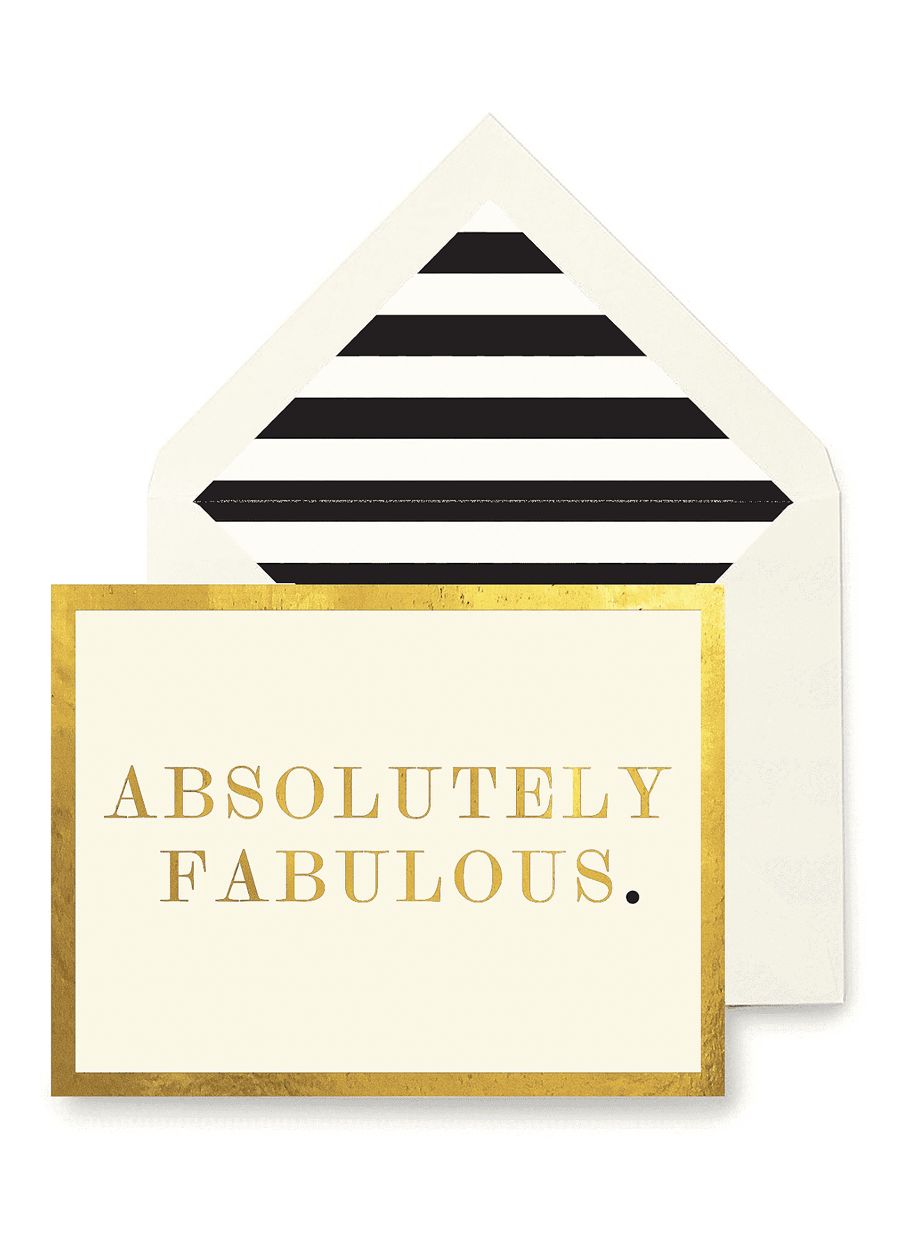 Absolutely Fabulous Greeting Card, Single Folded Signature C