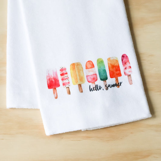 Hello, Summer Popsicles Dish Towel