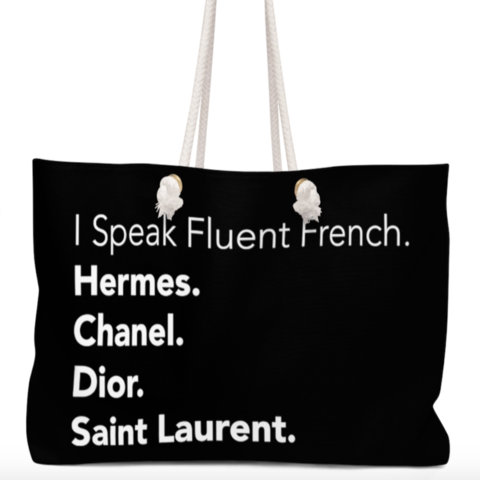 I Speak Fluent French Beach Bag