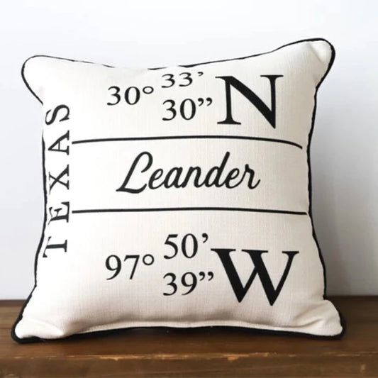 Longitude/Latitude Pillow