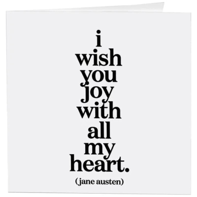 I Wish You Joy (Jane Austen)
