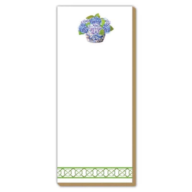 Handpainted Hydrangea and Basket Luxe Skinny Pad