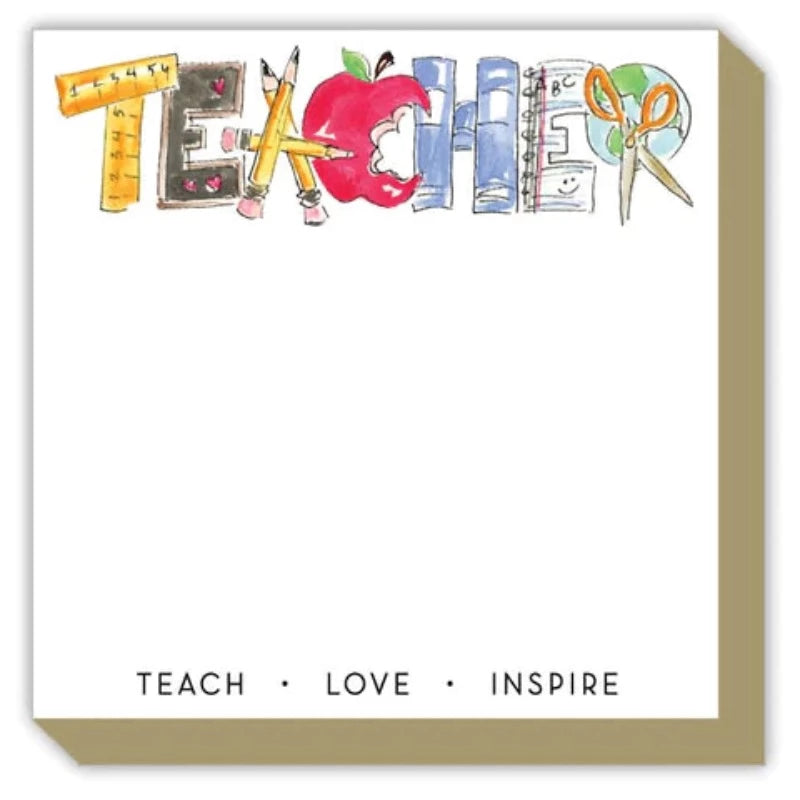 Handpainted TEACHER Luxe Notepad