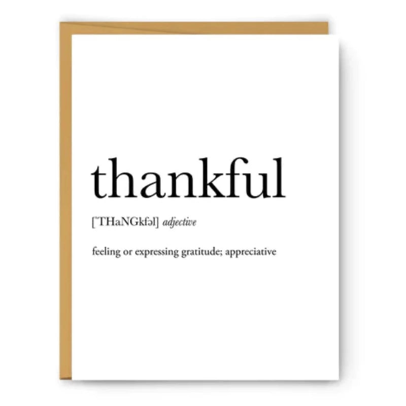 Thankful Definition - Thank You Card